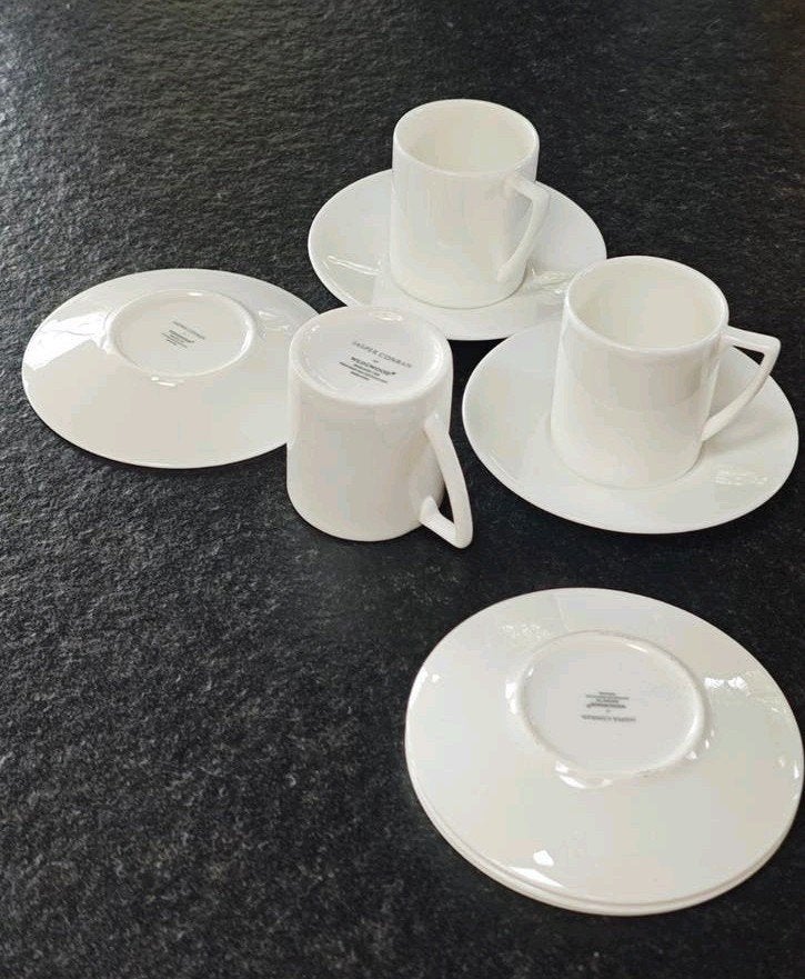 Wedgwood Jasper Conran Koffiekopjes en Schoteltjes, Gebruikt, Klassiek, Ophalen of Verzenden, Kop(pen) en/of Schotel(s)