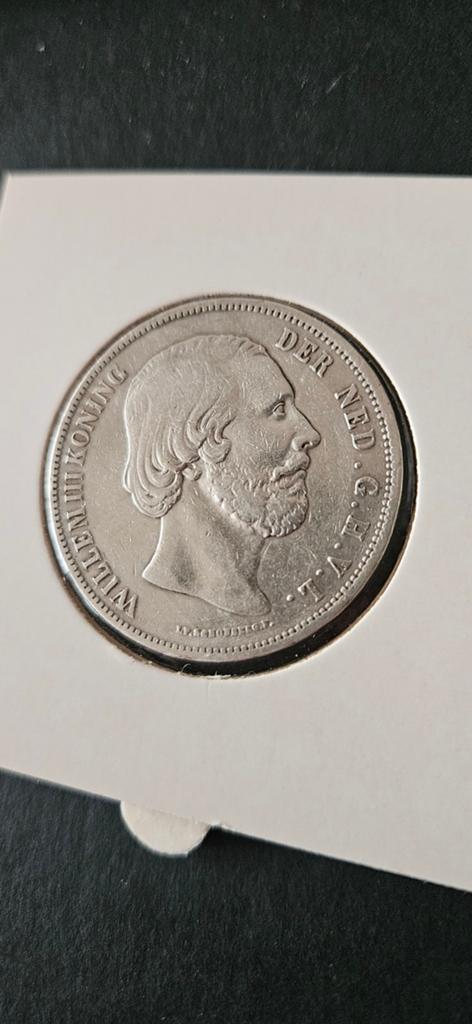 Zilveren rijksdaalder 1851 Willem lll nummer 2, Postzegels en Munten, Munten | Nederland, Koning Willem III, Zilver, Ophalen of Verzenden