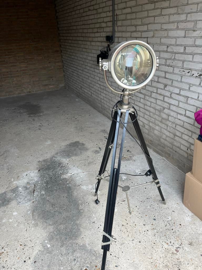 Vintage Studio Lamp op Statief - Industriële Stijl, Ophalen, Gebruikt, Metaal, 150 tot 200 cm