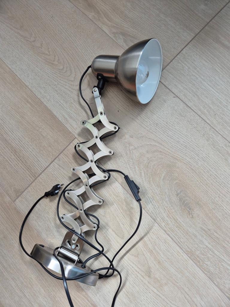 Vintage schaarlamp ikea, Huis en Inrichting, Lampen | Wandlampen, Ophalen of Verzenden, Gebruikt