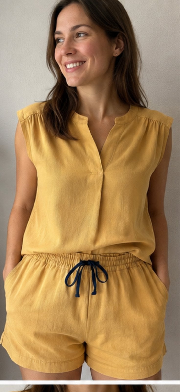By-Bar Amsterdam Gele Top en Short Set - Maat M, Ophalen of Verzenden, Zo goed als nieuw