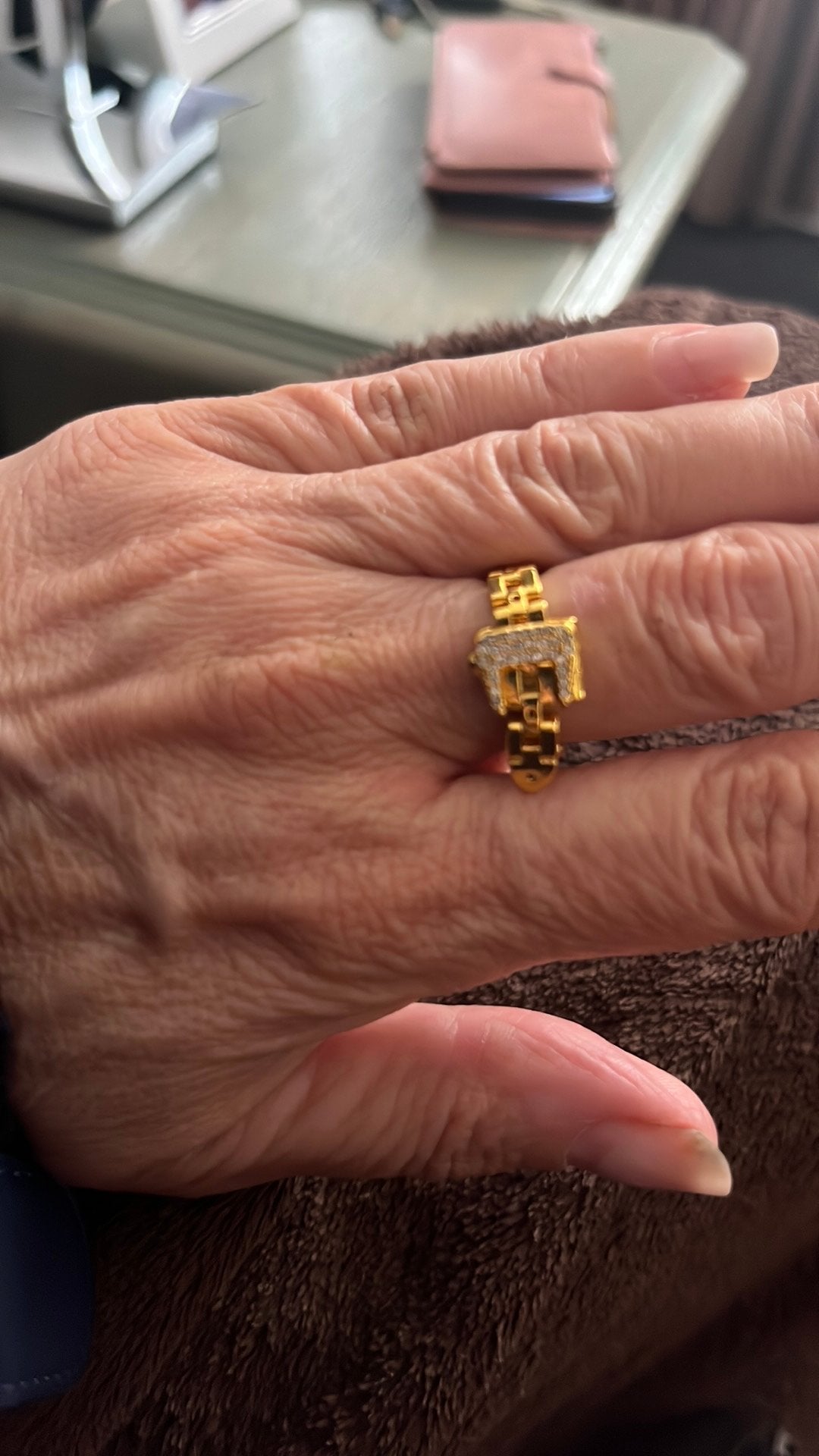 Ring gesp met steentjes, Sieraden, Tassen en Uiterlijk, Overige materialen, Nieuw, Ophalen of Verzenden, Dame