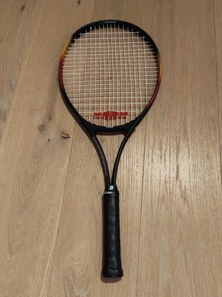 Prince Power PRO -Tennis Racket -Zwart en Rood -Nieuw grip, Sport en Fitness, Tennis, Ophalen, Prince, Zo goed als nieuw, Racket