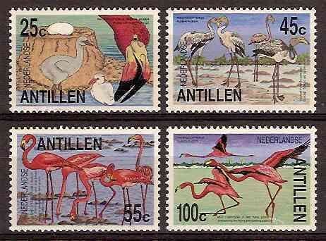 Nederlandse Antillen 798/01 postfris Flamingo's 1985, Postzegels en Munten, Ophalen of Verzenden, Postfris