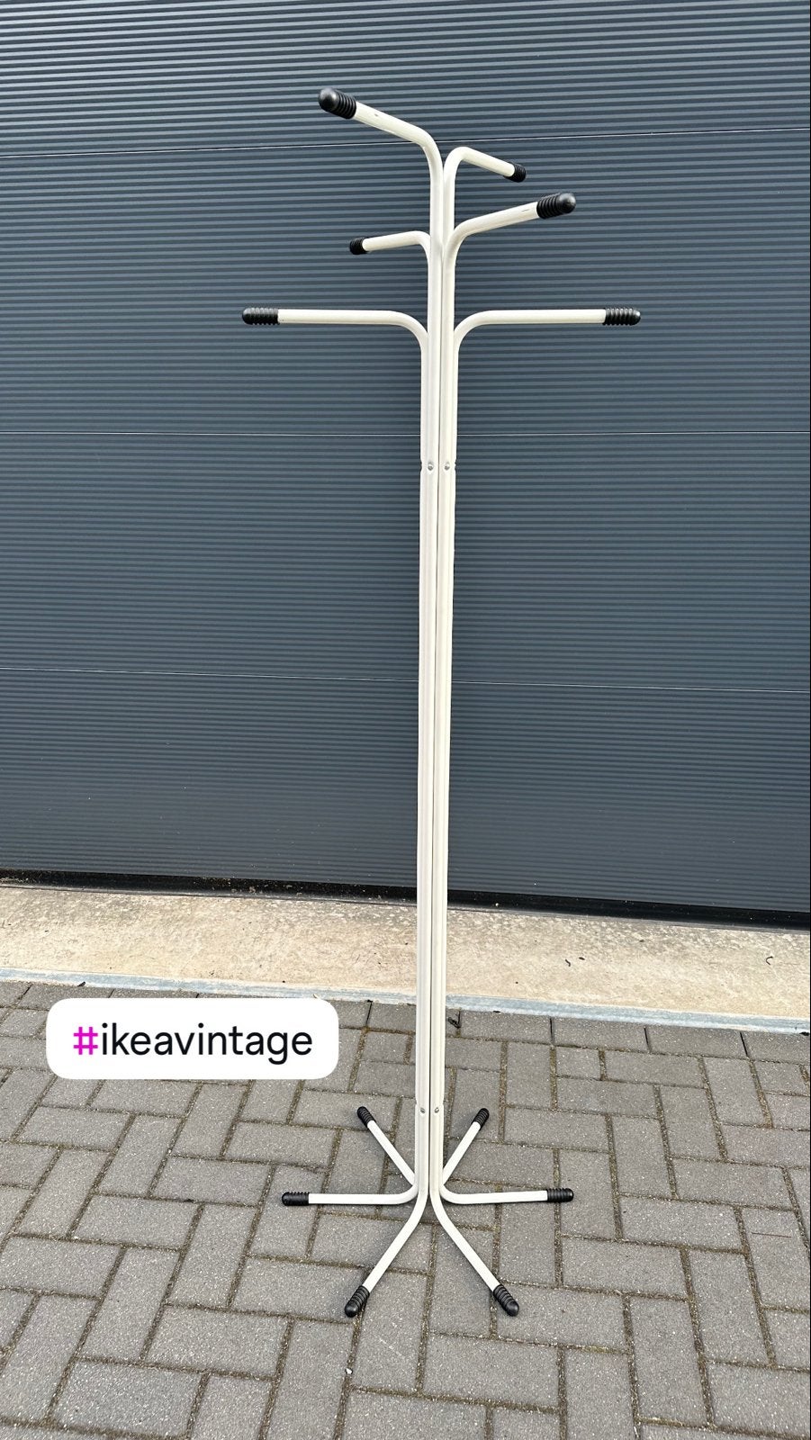 Vintage IKEA staande kapstok - Crème/Wit metaal, Ophalen, Gebruikt, Gijpsvintage, Metaal