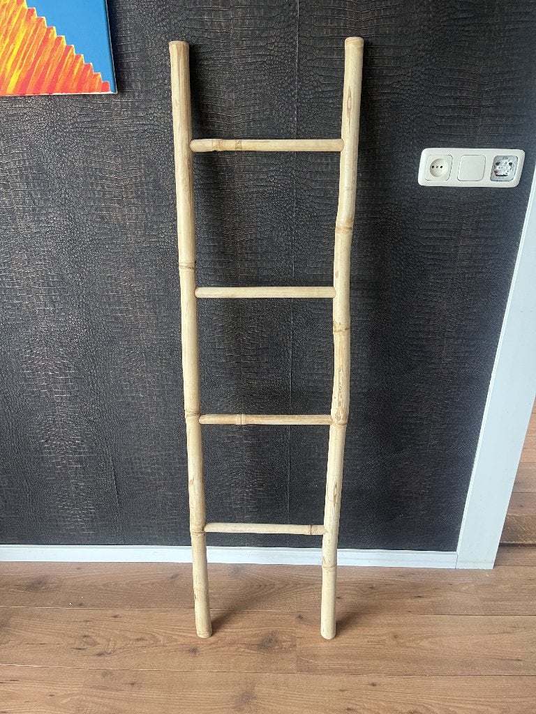 Decoratieve bamboe ladder, Ophalen, Zo goed als nieuw, Hout, Kinderen en Volwassenen
