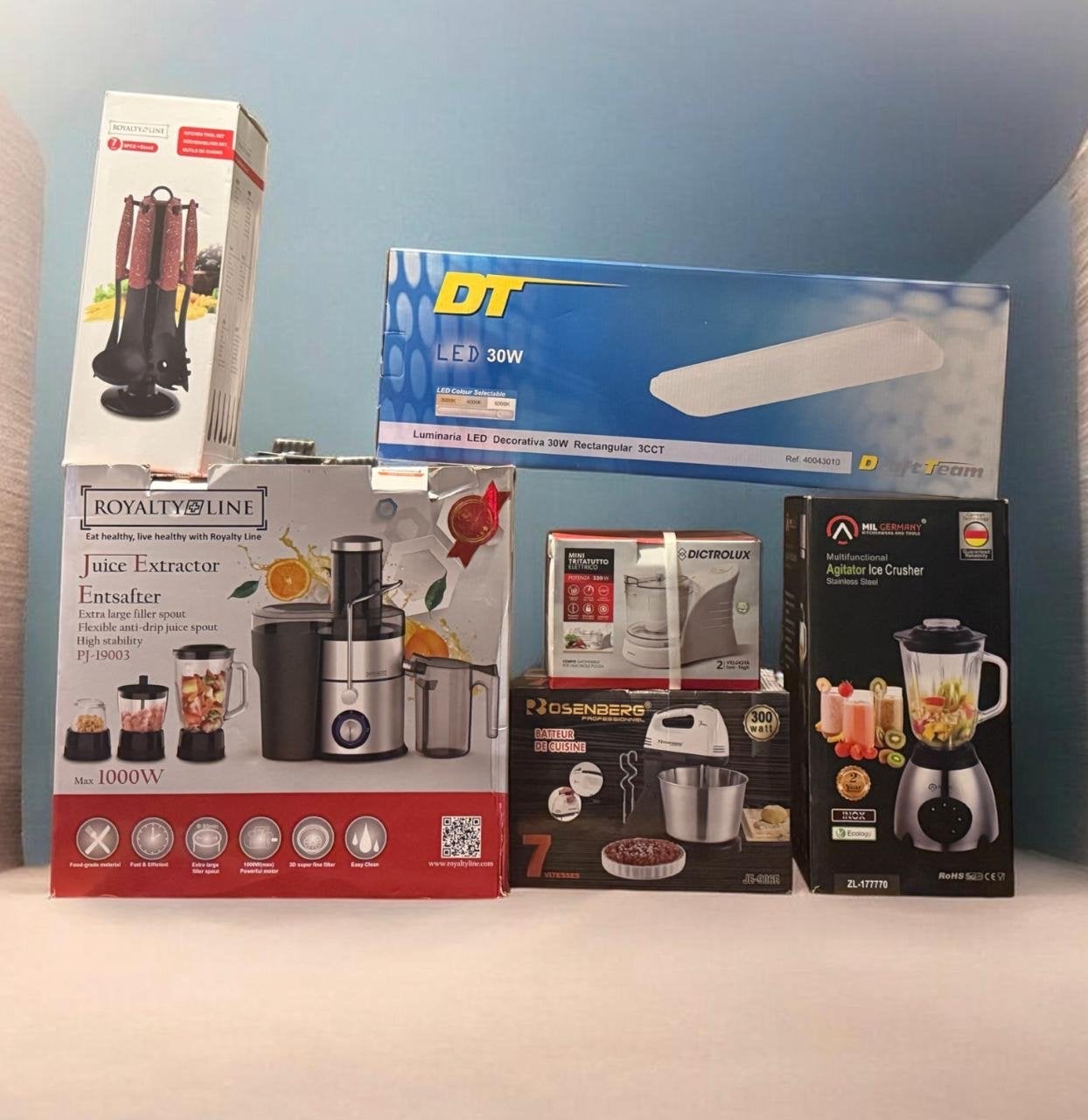 Royalty Line Sapcentrifuge & Blender Set - 1000W, Ophalen of Verzenden, Nieuw, Blender