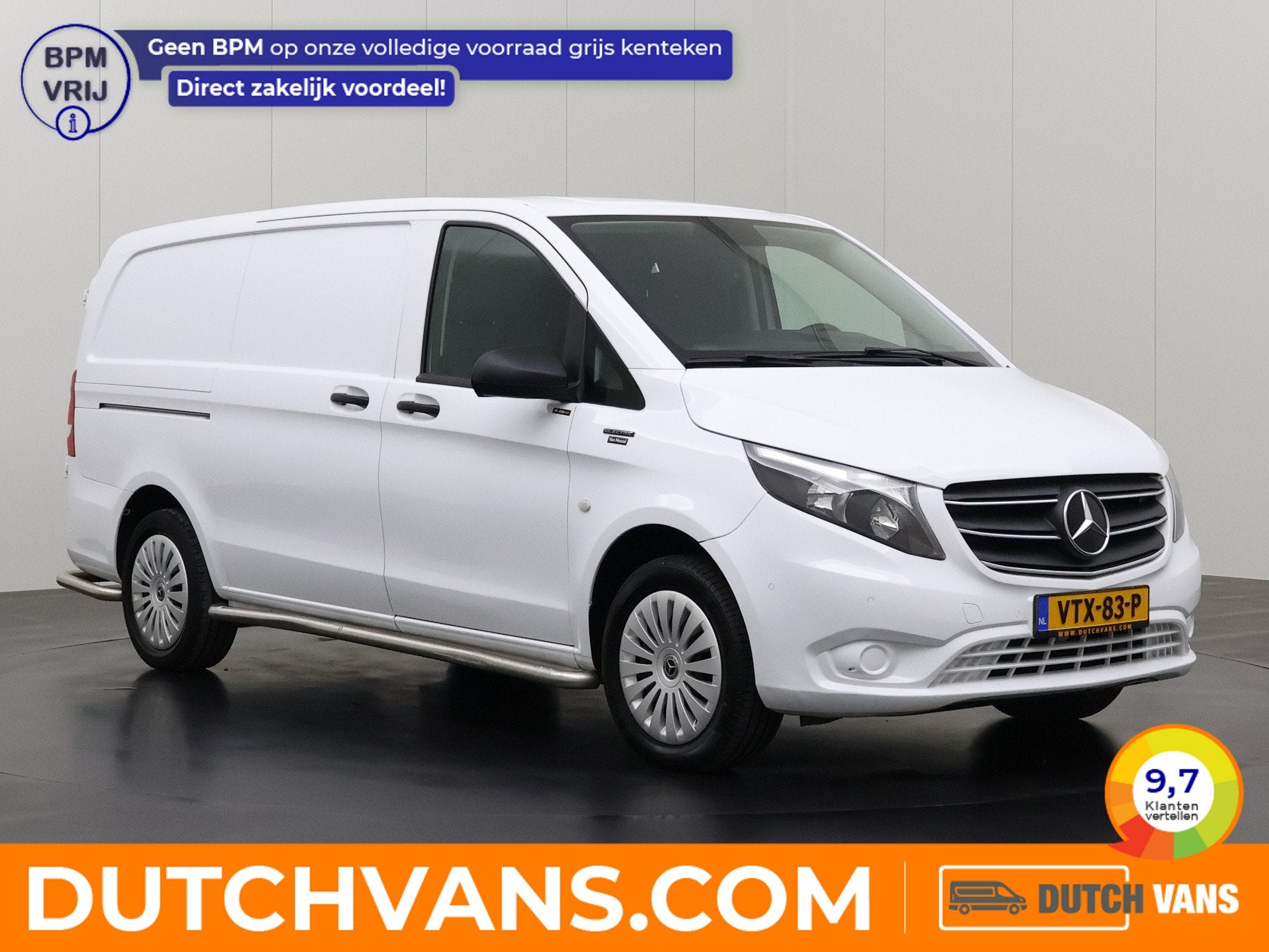 Mercedes-Benz eVito eVito Lang 41 kWh | Navigatie | Camera |, Stof, Gebruikt, Zwart, 116 pk