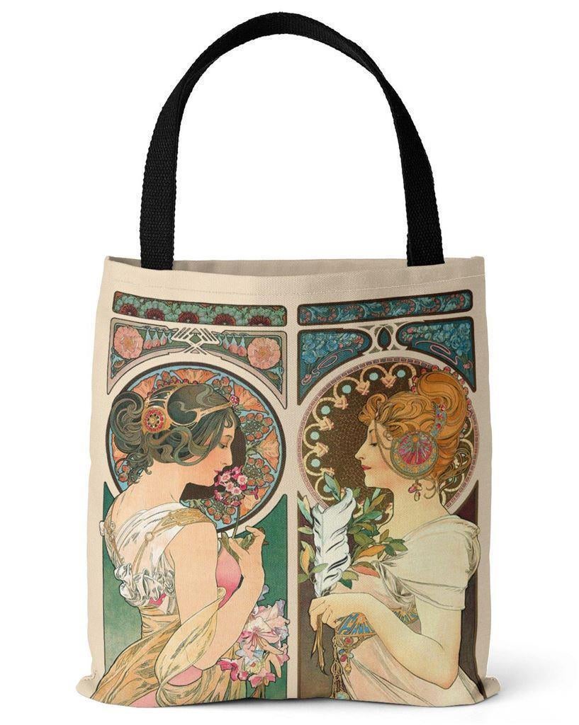 Alphonse Mucha Canvas Tas voor oa laptop ipad, Ophalen of Verzenden