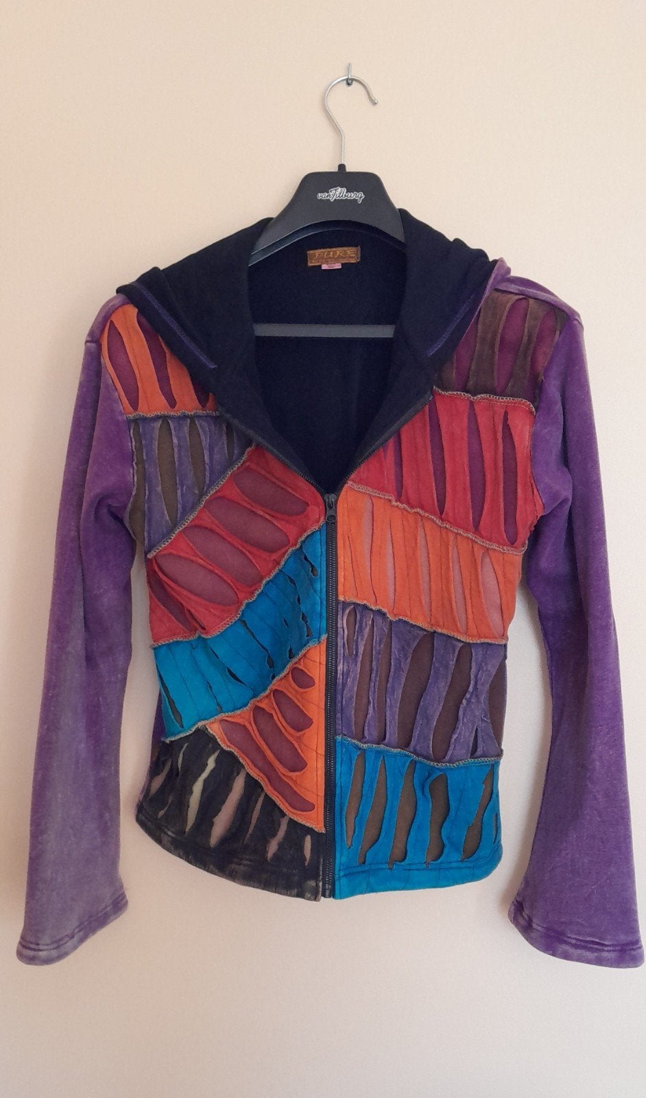 Pure Hippie Patchwork Hoodie - Maat XL, Kleding | Dames, Pure, Meerkleurig, Maat 46/48 (XL) of groter, Ophalen of Verzenden