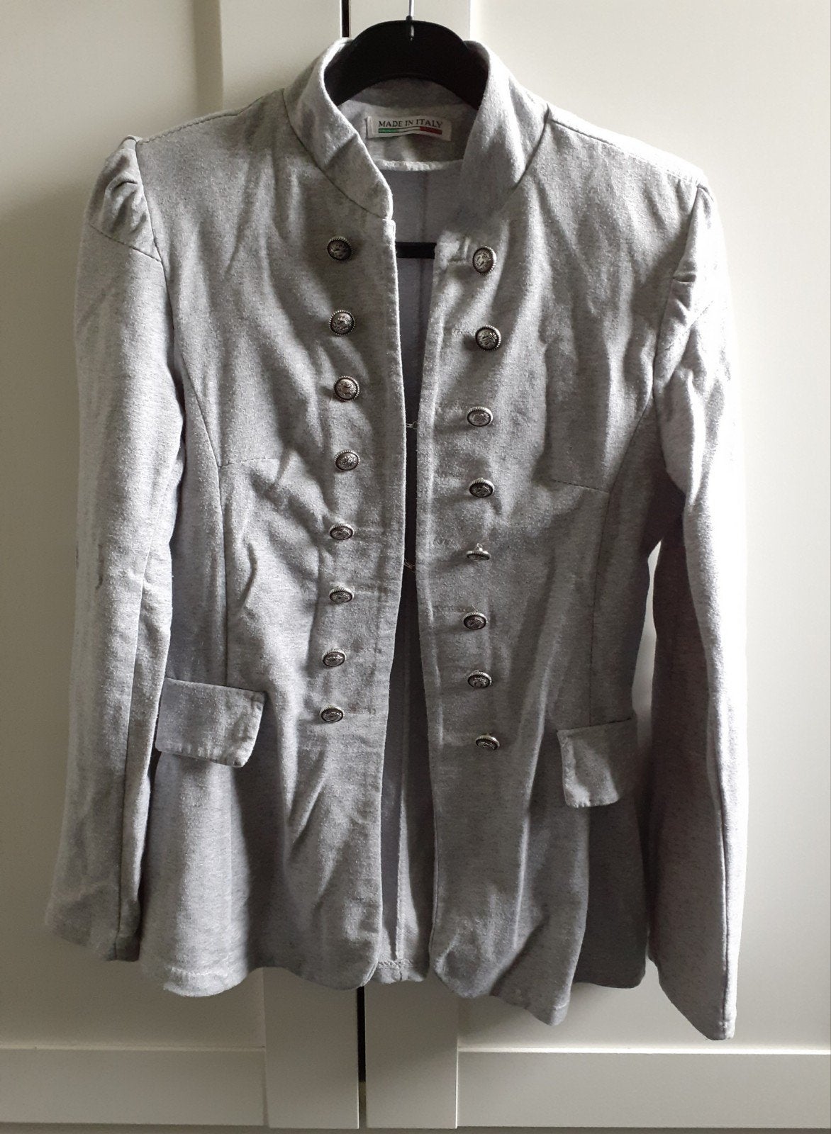 Grijs jas/blazer, maat S, ZGAN, Made in Italy, Ophalen of Verzenden, Zo goed als nieuw, Jasje