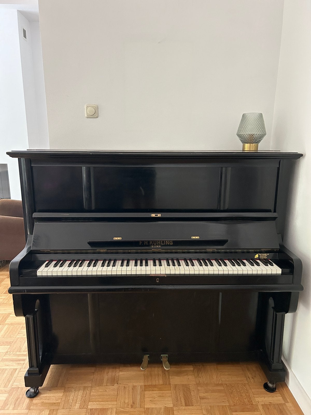 te koop: PIANO F.H. KUHLING BONN, Muziek en Instrumenten, Piano's, Ophalen, Gebruikt, Zwart, Piano