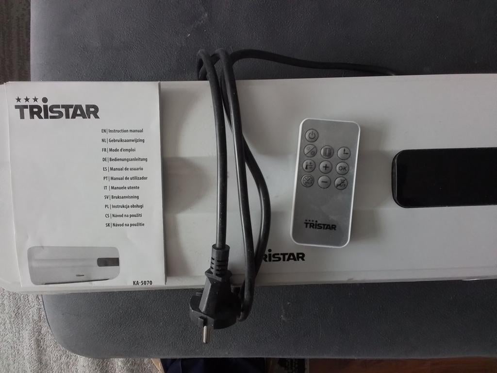 Tristar Keramische Kachel KA-5070 met Afstandsbediening, Ophalen, Verwarmen, Minder dan 60 m³, Zo goed als nieuw