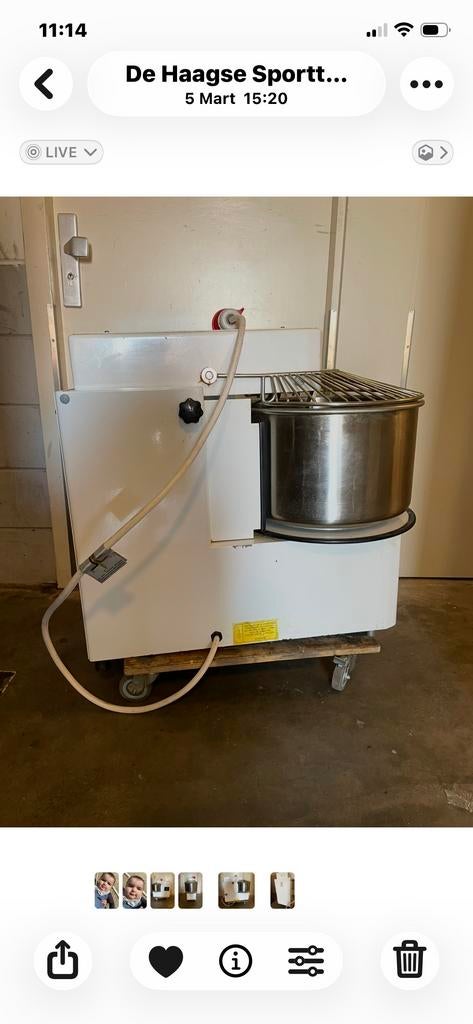 Professionele Spiraalkneder - Deegmachine, 4 liter of meer, Ophalen, Gebruikt, 1 snelheid