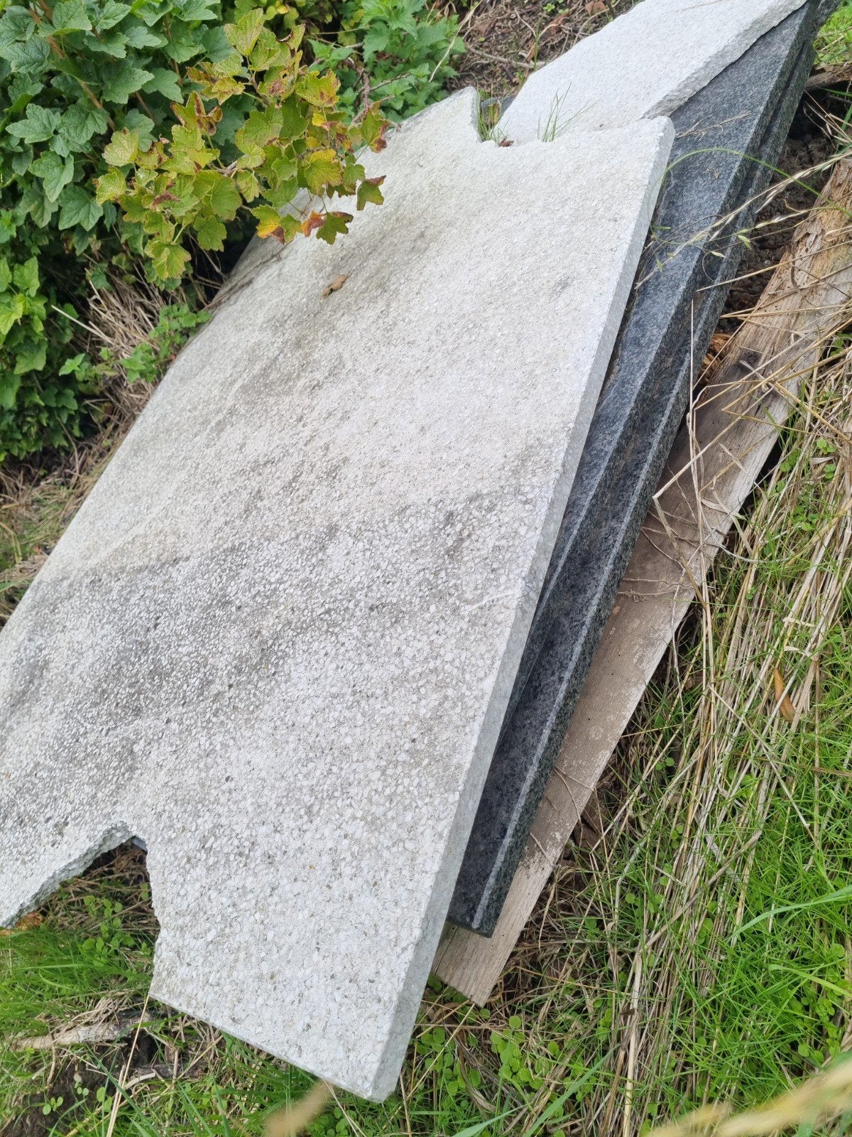 Hardstenen platen (wit en grijs) - 80x100 cm, Tuin en Terras, Ophalen, Gebruikt