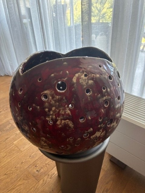 aardewerk vaas/bloempot, Rond, Nieuw, Minder dan 40 cm, Balkon