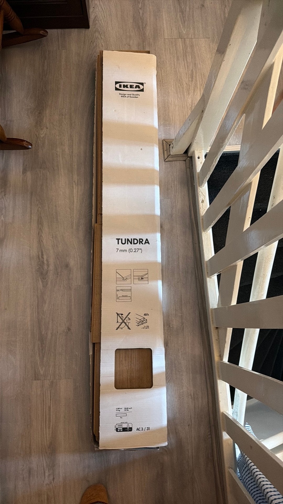 Aangebroken pak IKEA Tundra laminaat 7mm, Ophalen, Gebruikt, Minder dan 5 m², Hout
