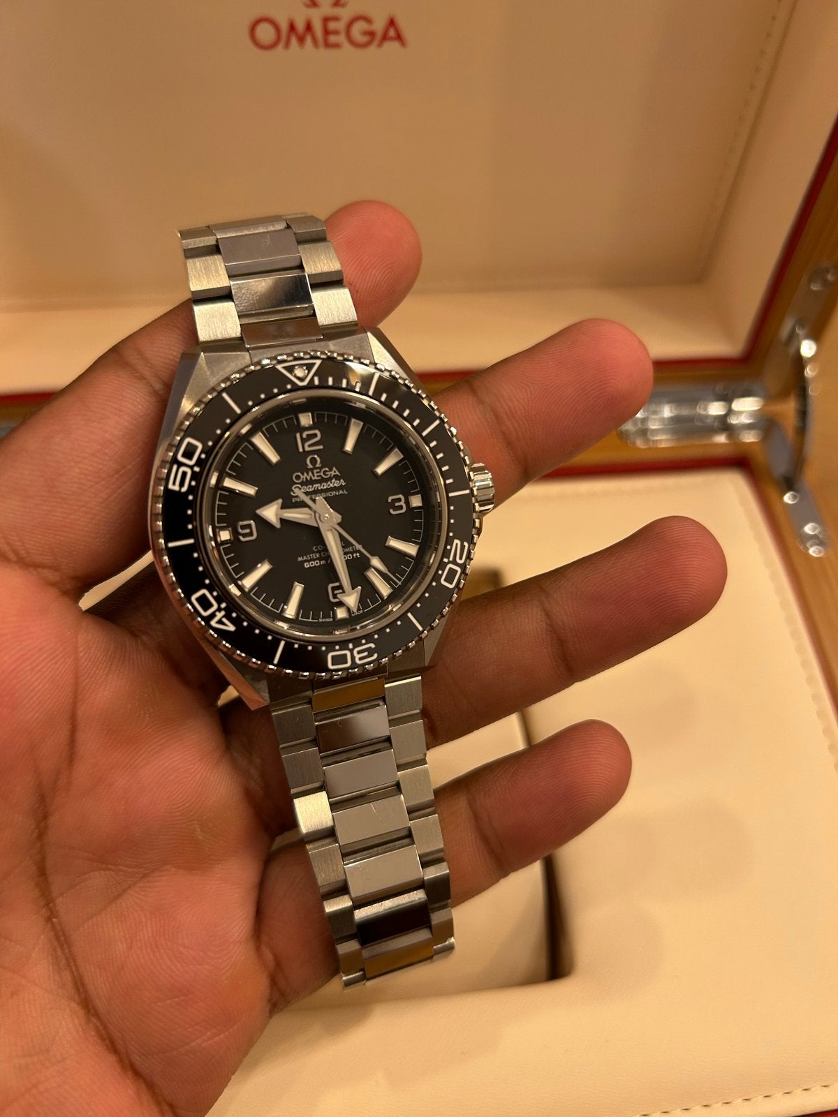 Omega Sea Master Planet Ocean 4th Gen- Zo goed als nieu, Ophalen, Staal, Staal, Polshorloge
