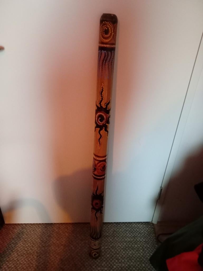 Decoratieve Didgeridoo - Handgeschilderd, Muziek en Instrumenten, Blaasinstrumenten | Didgeridoos, Ophalen of Verzenden, Gebruikt