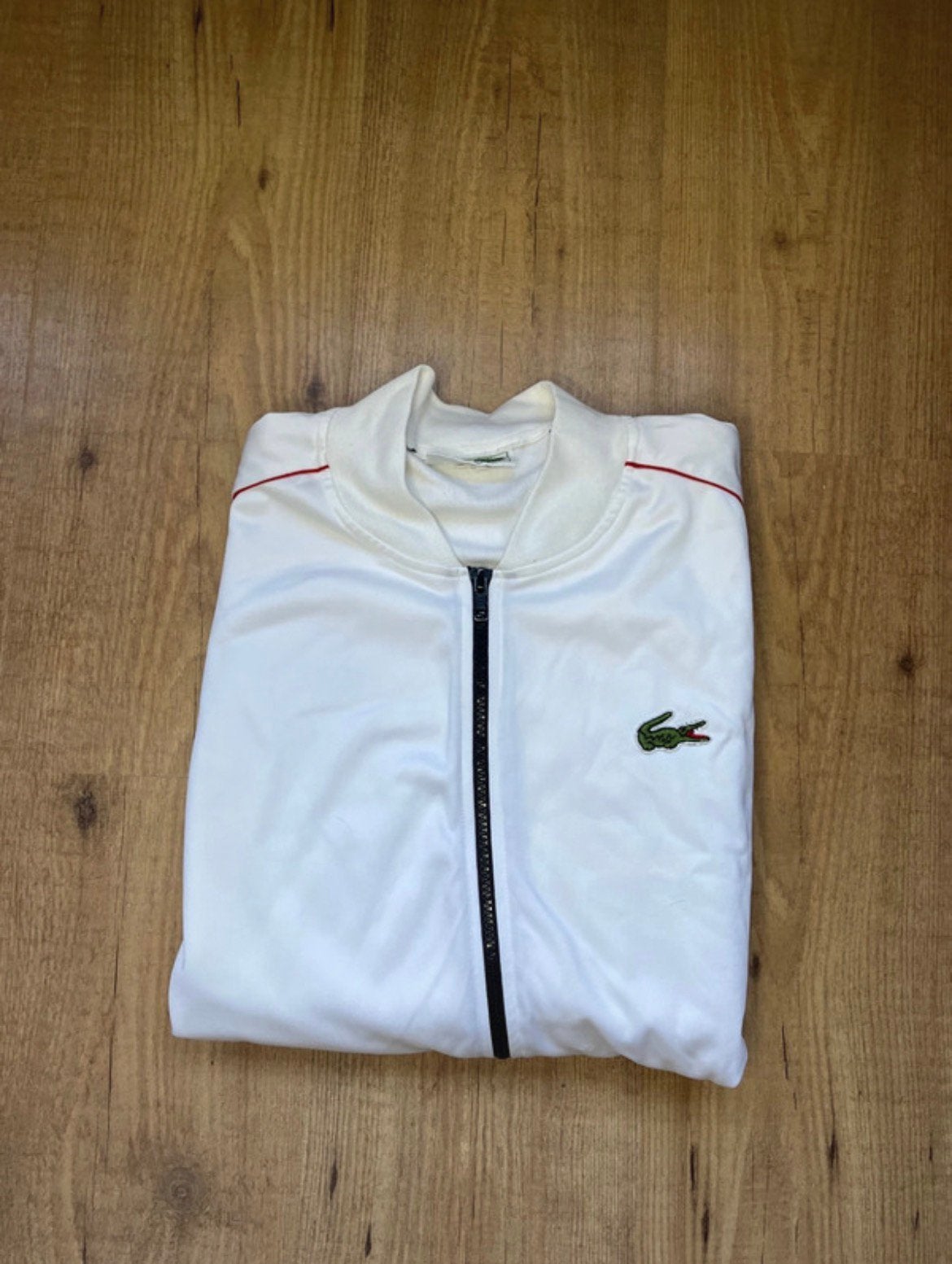 Lacoste tennis vest, wit, M, Maat 48/50 (M), Wit, Ophalen of Verzenden, Zo goed als nieuw