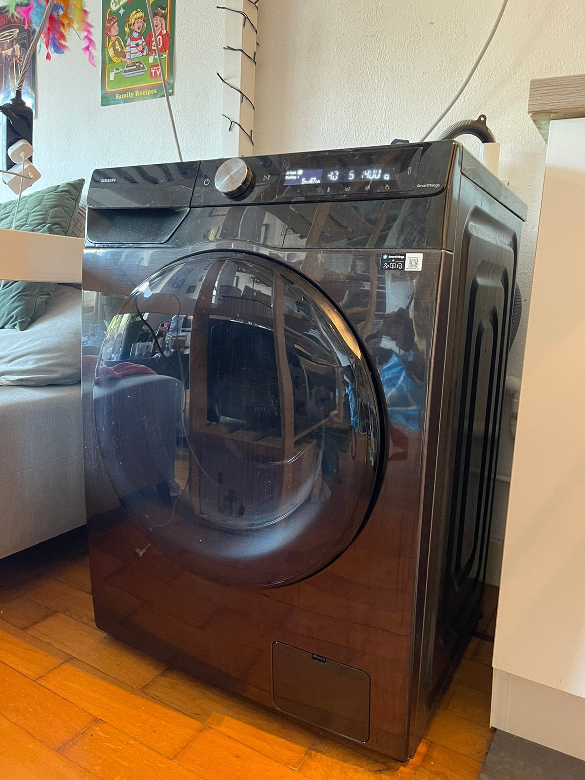 Washer and dryer machine from Samsung, Ophalen, Zo goed als nieuw, 1200 tot 1600 toeren