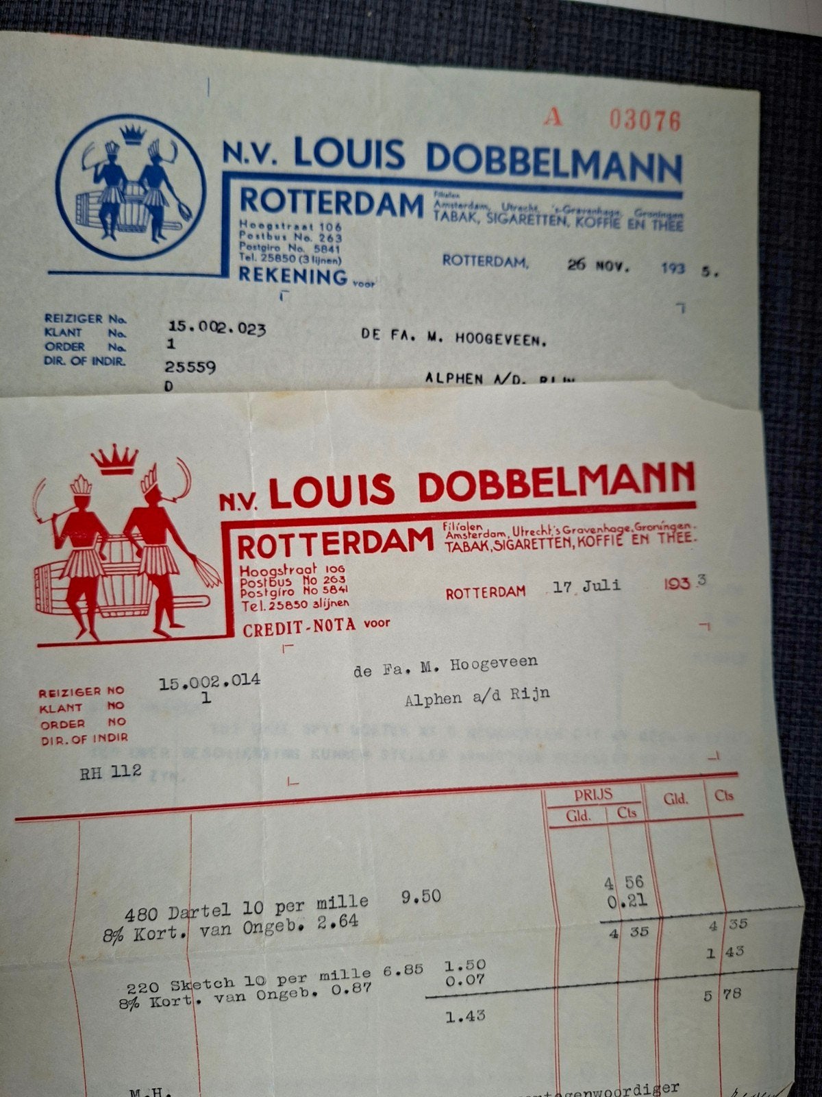 TABAK  - SIGARETTEN          DOBBELMANN  ROTTERDAM, Ophalen of Verzenden, Zo goed als nieuw, Overige typen