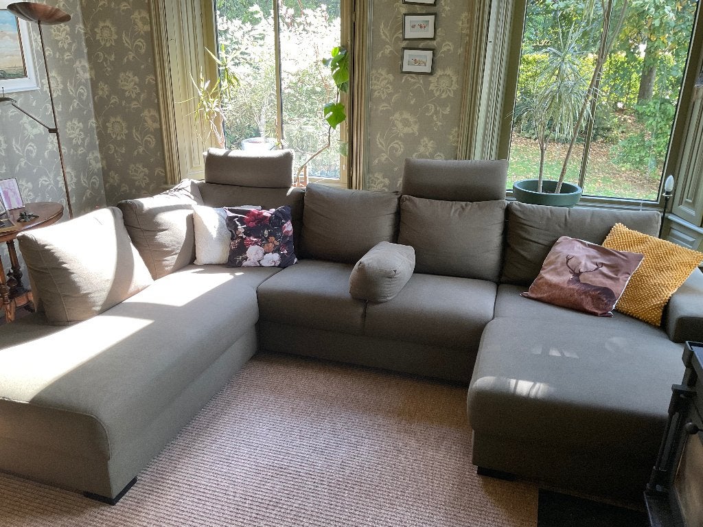 Zitbank U-vorm met Chaise Longue en Ottomane, Huis en Inrichting, Banken | Bankstellen, Ophalen, Gebruikt, Minder dan 75 cm, 300 cm of meer