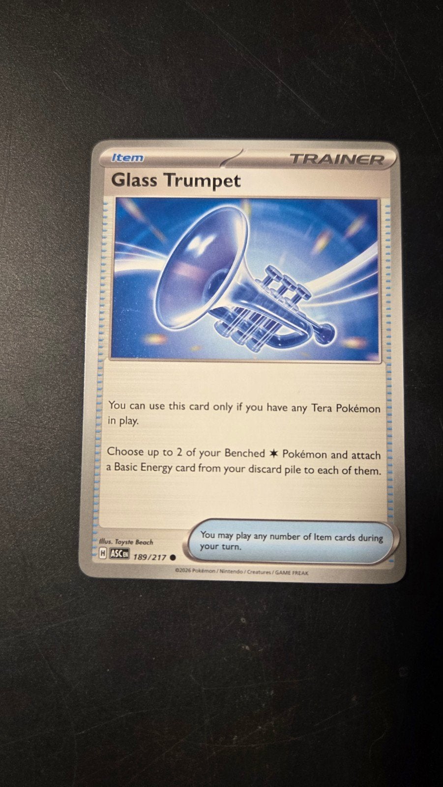 Glass Trumpet 189/217 - Ascended Heroes Pokémon Kaart, Verzenden, Zo goed als nieuw, Losse kaart
