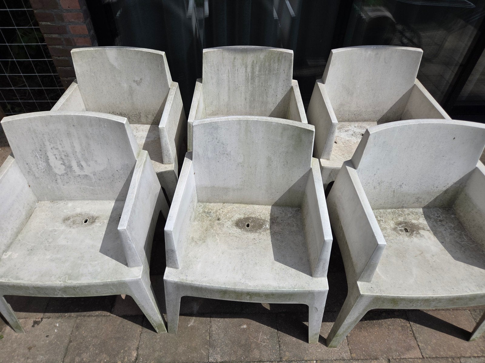 Tuinstoelen stapelbaar, Tuin en Terras, Ophalen, Gebruikt, Kunststof, Stapelbaar