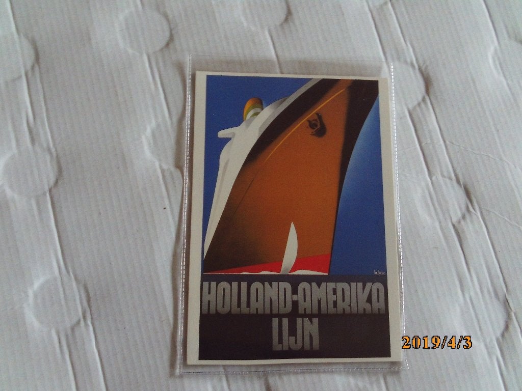 kaart holland-amerika lijn, Ophalen of Verzenden, 1960 tot 1980, Ongelopen, Overige thema's