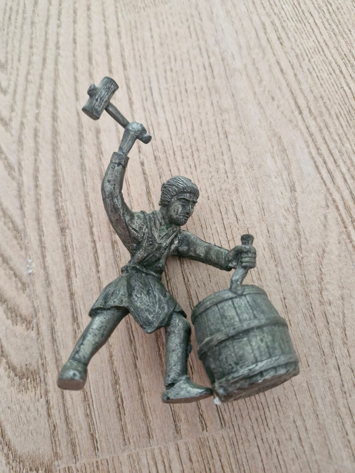 6 Ambachtelijke Tinnen Beeldjes - Apart Te Koop, Antiek en Kunst, Ophalen of Verzenden