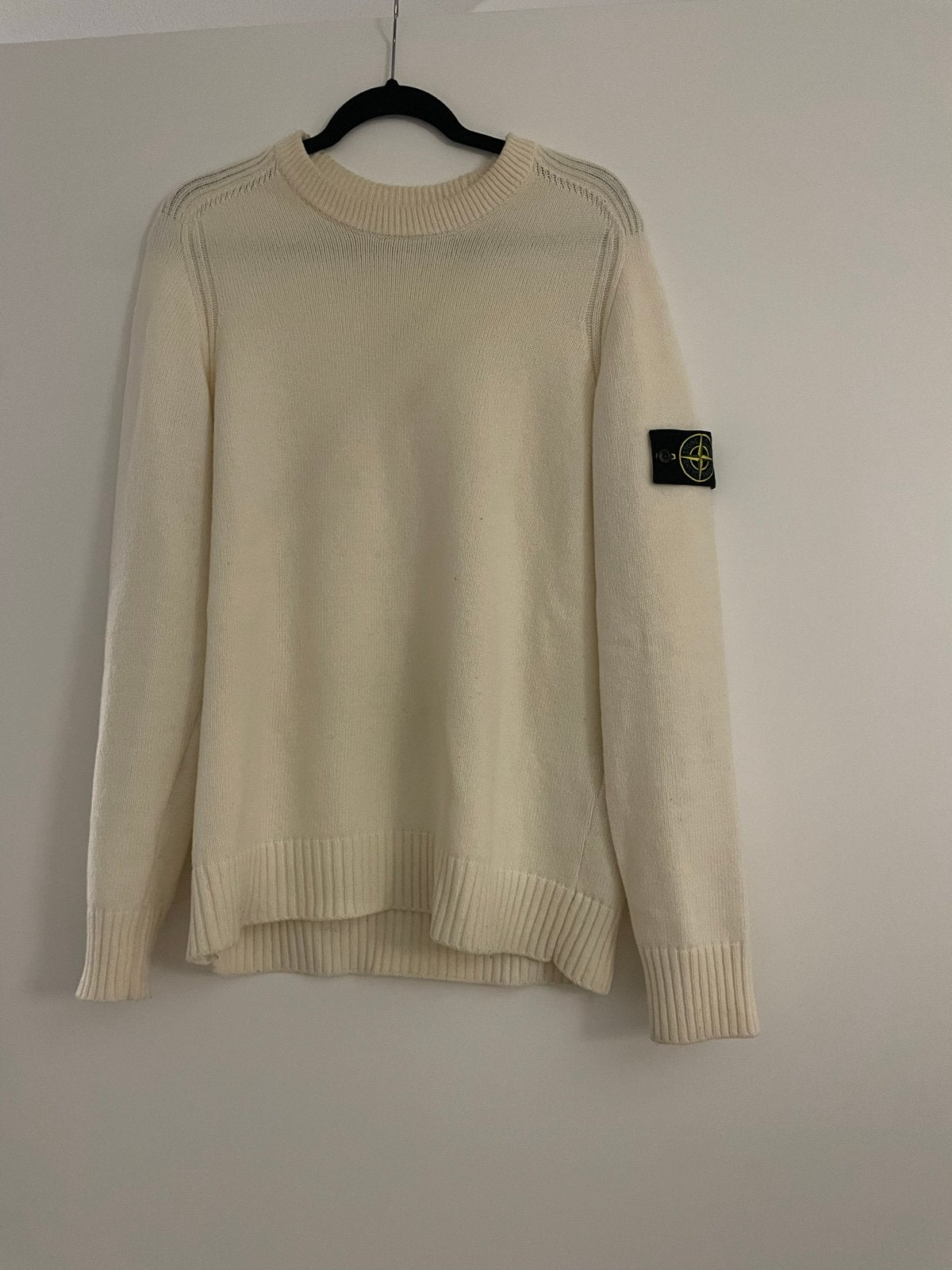 Stone Island Wollen Trui / Crewneck Ecru, Kleding | Heren, Ophalen of Verzenden, Zo goed als nieuw, Overige maten, Beige