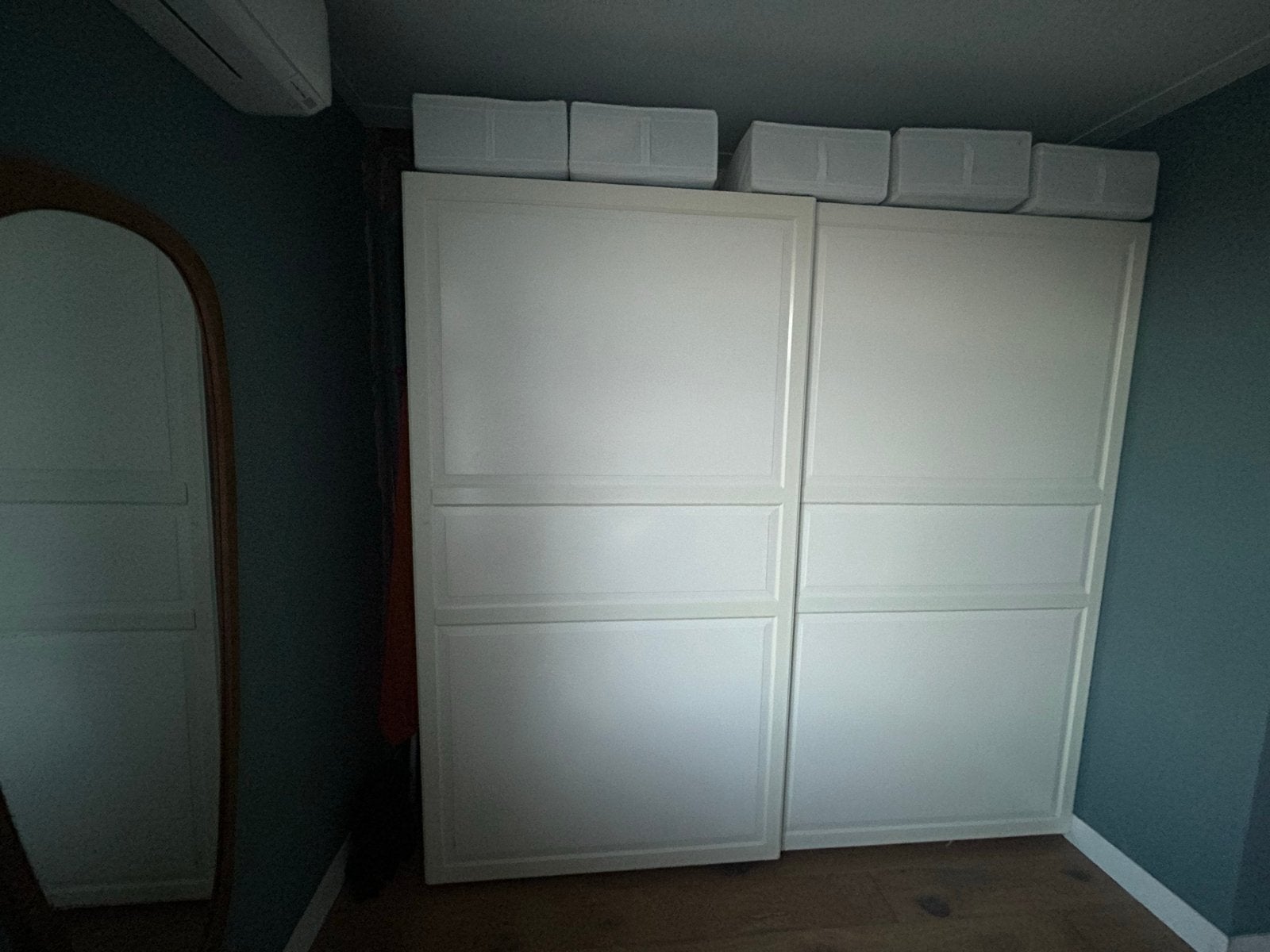 Twee witte IKEA PAX schuifdeuren, Ophalen, 100 tot 150 cm, 200 cm of meer, Zo goed als nieuw