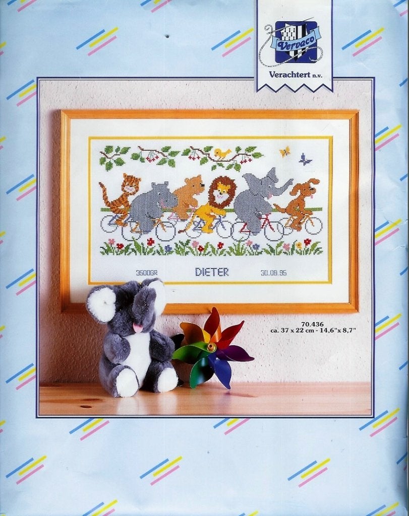 borduurpatroon dieren met restgarens, Ophalen of Verzenden, Nieuw, Handborduren, Patroon