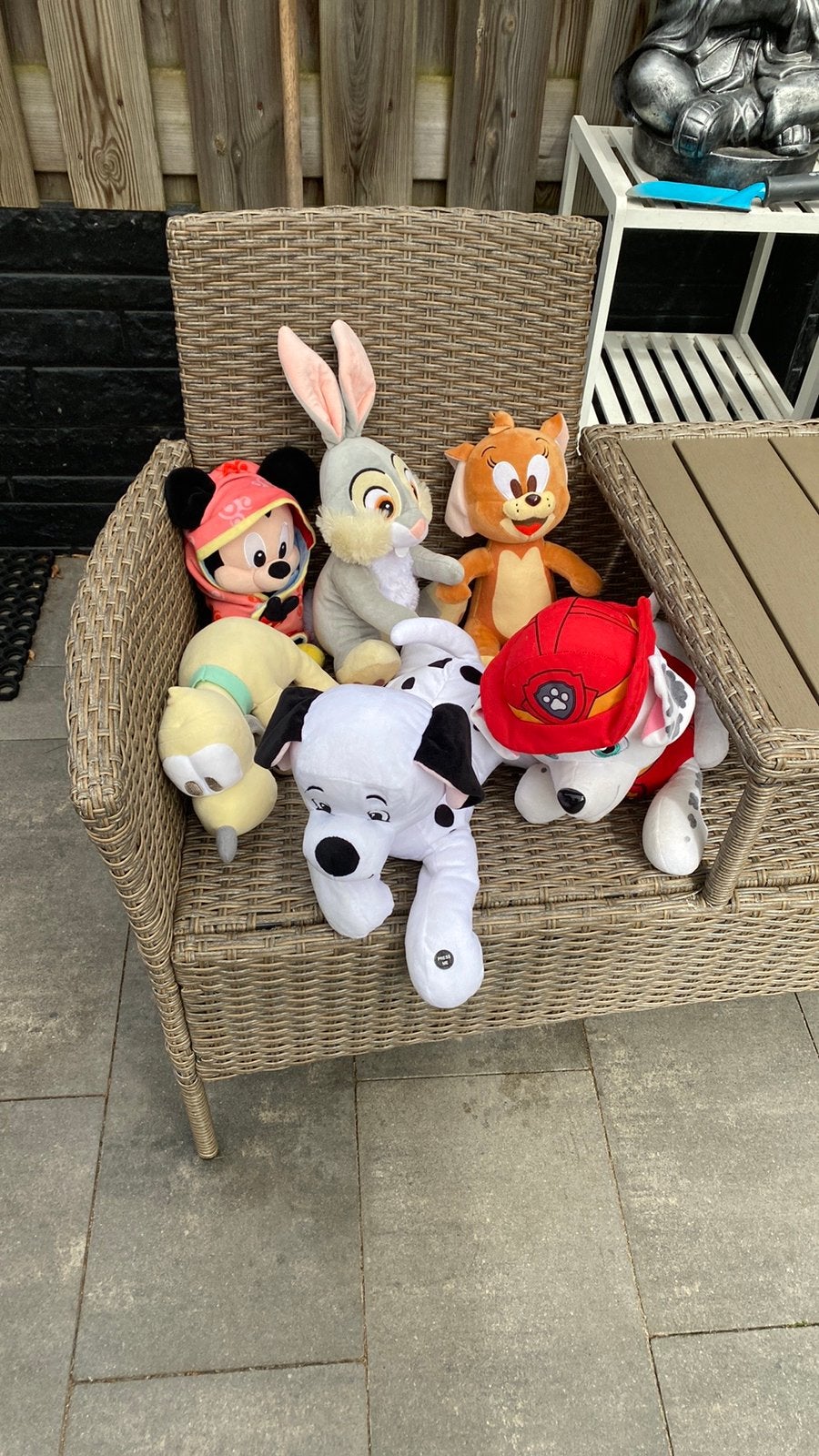 Knuffel verzameling: Disney, Paw Patrol, Jerry, dalmatier, Ophalen of Verzenden, Zo goed als nieuw, Overige typen