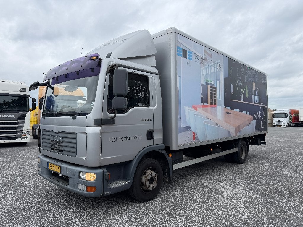 MAN TGL 12.180 bakwagen, Auto's, Automaat, Zwart, MAN, Bedrijf