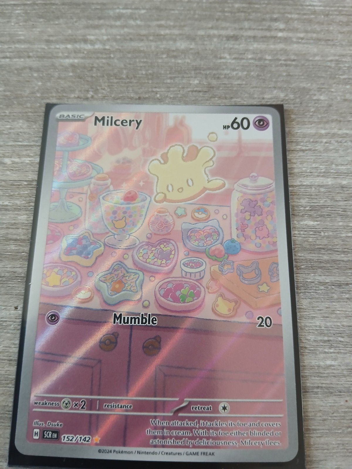 pokemon stellar crown milcery, Hobby en Vrije tijd, Verzamelkaartspellen | Pokémon, Ophalen of Verzenden, Nieuw, Losse kaart, Foil