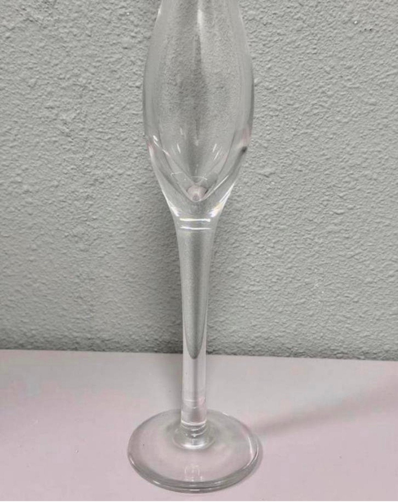 Hoge vintage Atlantis kristallen vaas 40CM knopvaas bud vase, Ophalen of Verzenden