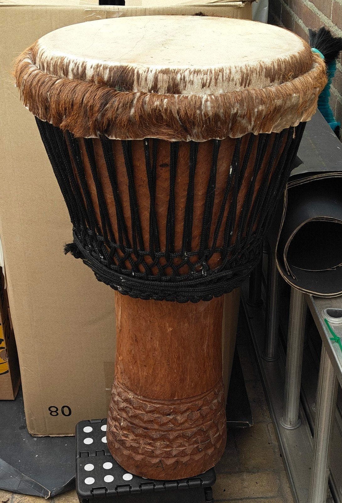 Djembe echte huid, Ophalen, Zo goed als nieuw, Trommel