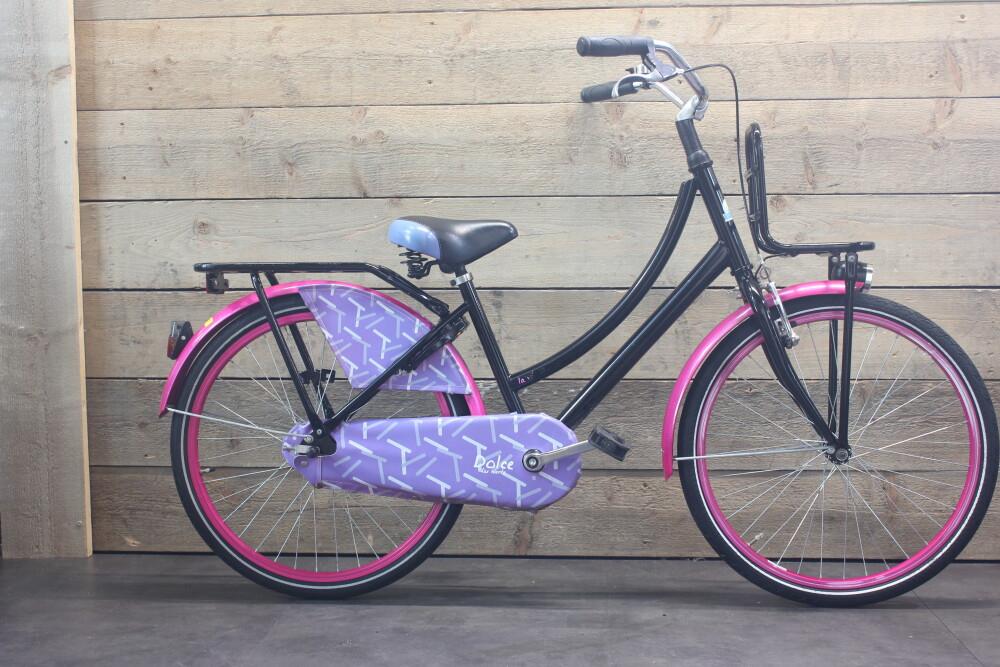 24 inch Volare transportfiets remnaaf zwart + 3 mnd garantie