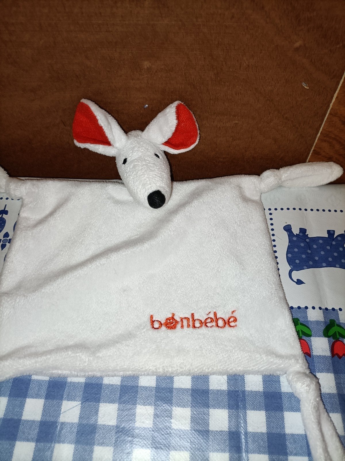 Bonbébé muis knuffeldoekje, Jongetje of Meisje, Wit, Dekbedovertrek, Ophalen of Verzenden