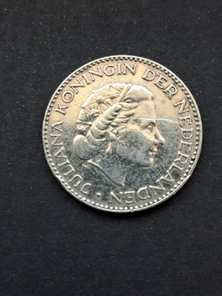 gulden 1954 Juliana zilver, Postzegels en Munten, Munten | Nederland, Ophalen of Verzenden, Koningin Juliana, 1 gulden, Zilver