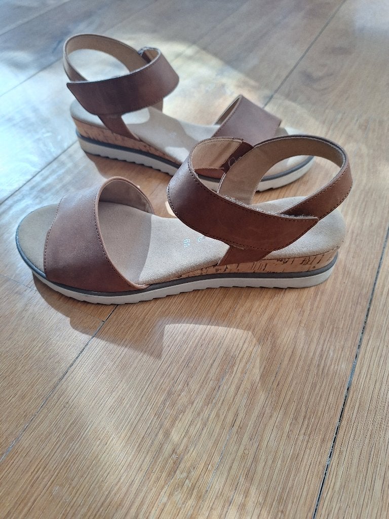 Gabor sandalen, cognac / bruin, maat 39,5, Bruin, Verzenden, Gabor, Sandalen of Muiltjes
