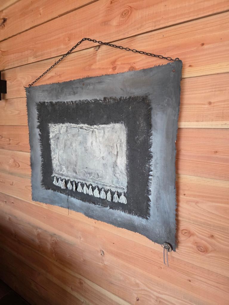 Handgemaakte kalkdoek, uniek design, Ophalen of Verzenden, 90 cm, 70 cm