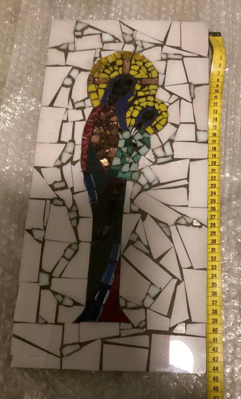 MARIA MET HAAR ZOON,MOZAÏEK GlAS,HANDGEMAAKT,MOOI!!, Antiek en Kunst, Ophalen of Verzenden