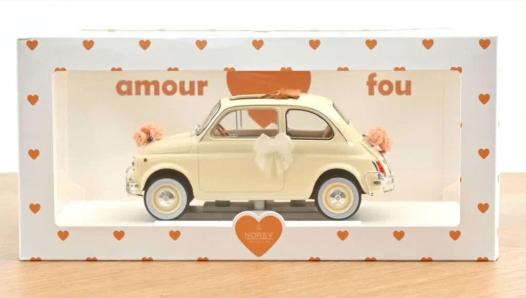 Fiat 500 L 1968 IVOOR Trouw Kado schaal 1/18 NOREV R. 187780, Verzenden, Nieuw, Auto, Norev