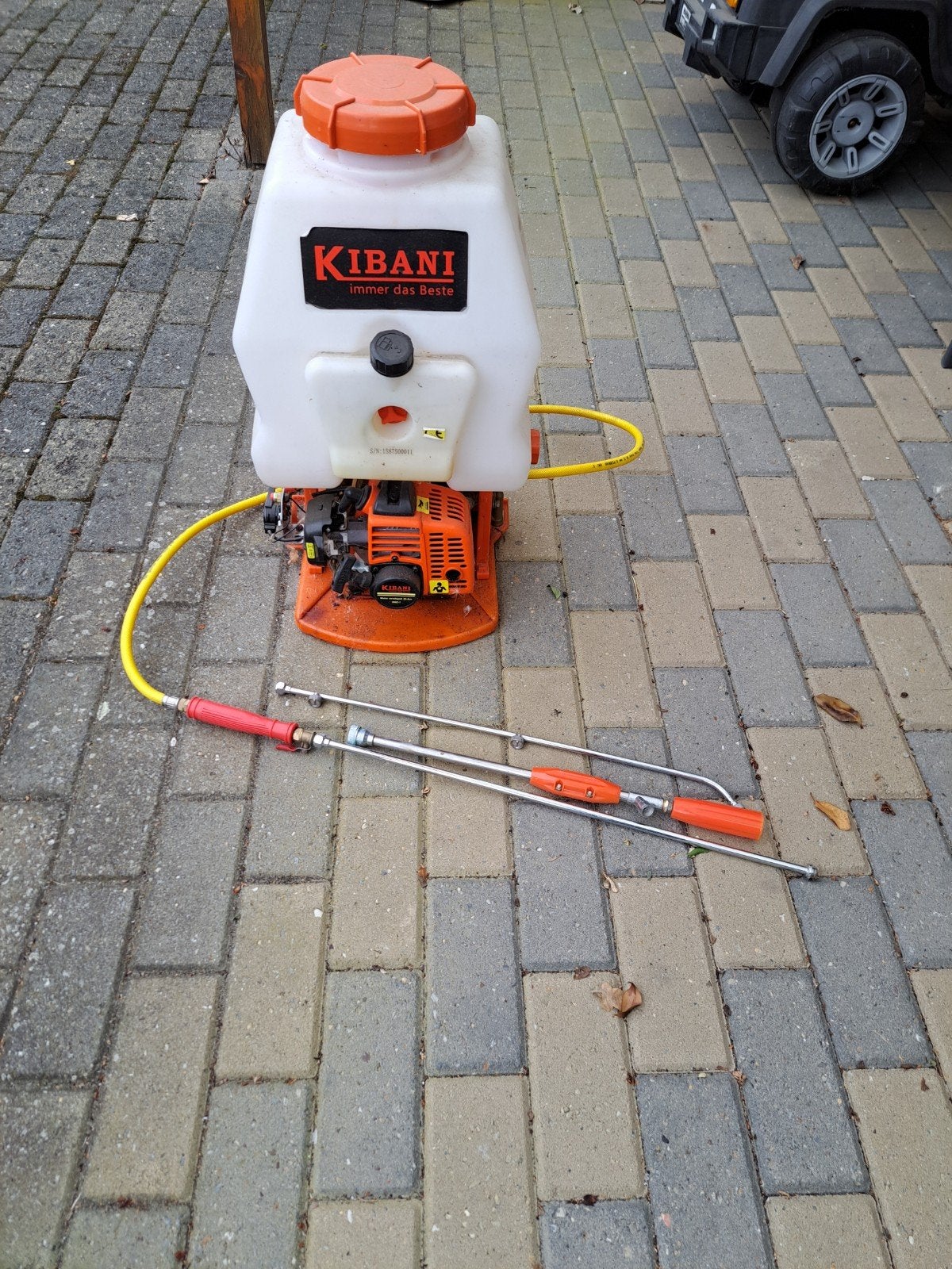 Kibani rugsproeier 20L - Benzine onkruidspuit, Ophalen, Gebruikt