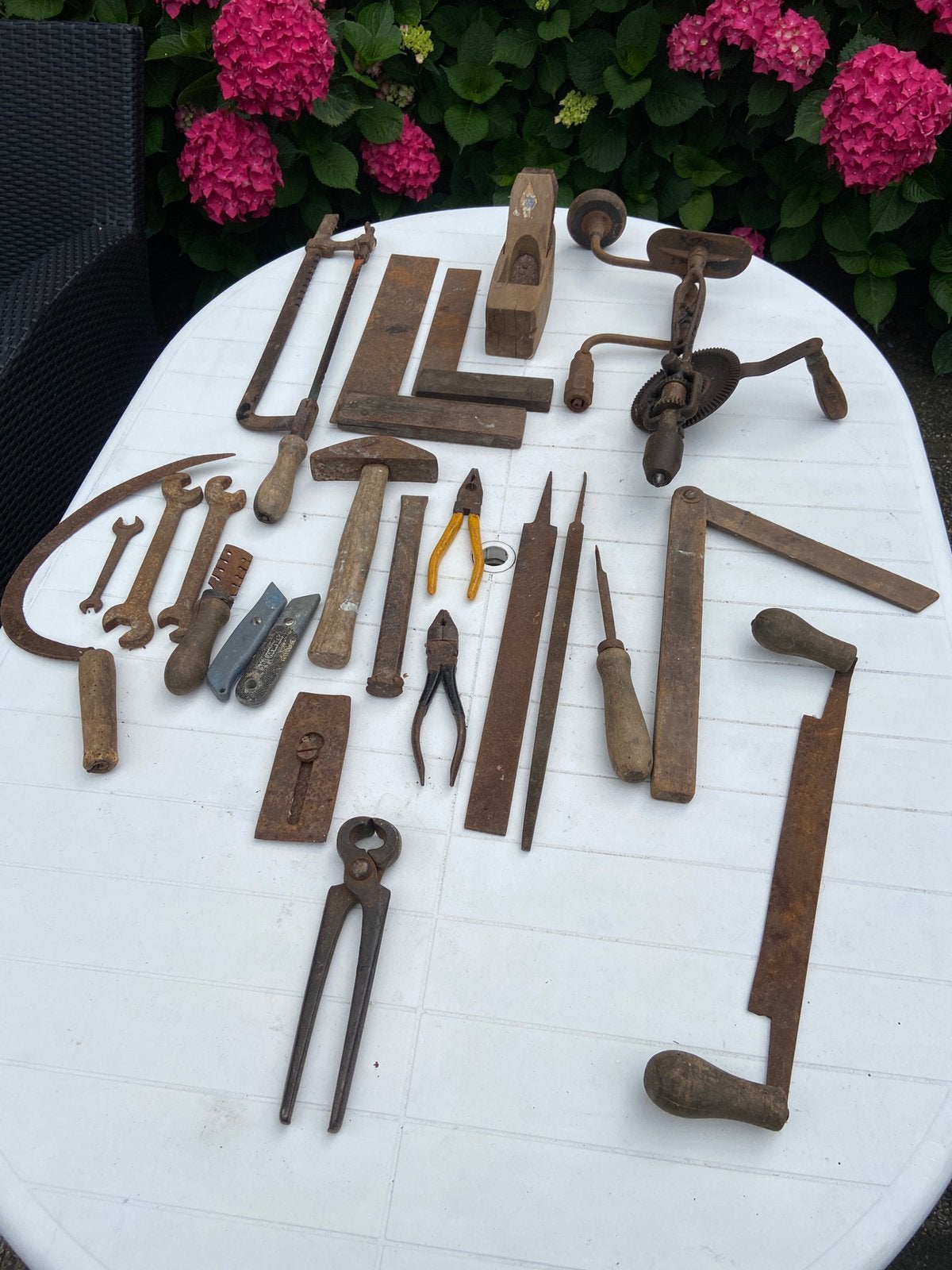 Verzameling oud handgereedschap, Ophalen, Gebruikt