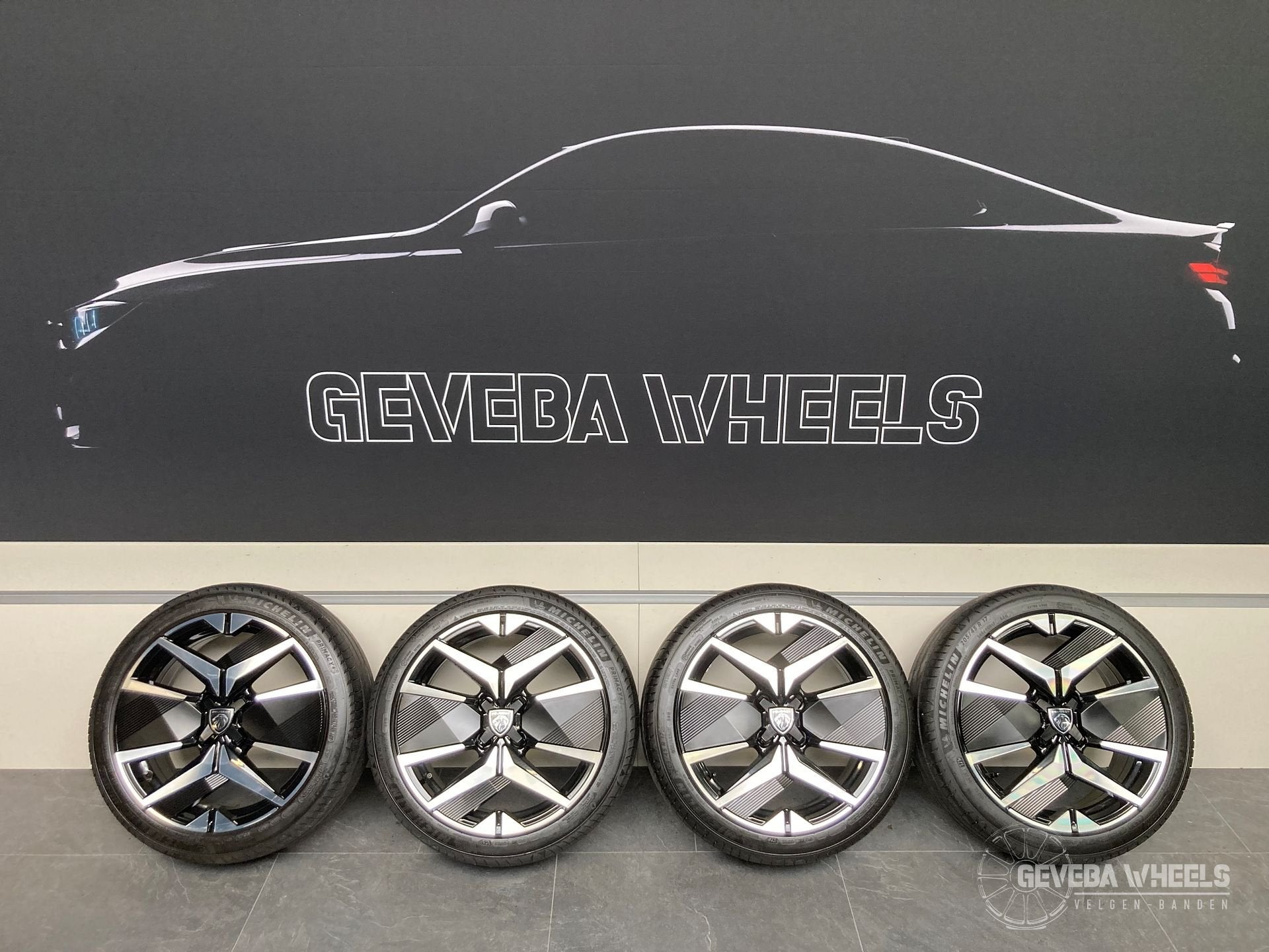 17” originele Peugeot 208 GT (e) velgen + banden 4x108 98513, Auto-onderdelen, Banden en Velgen, Gebruikt, -, -, Banden en Velgen