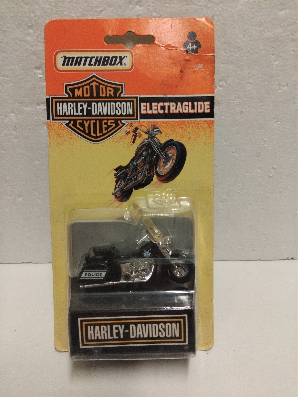 Matchbox blister Harley Davidson zwart Police  3INCH, Ophalen of Verzenden, Zo goed als nieuw, Motor